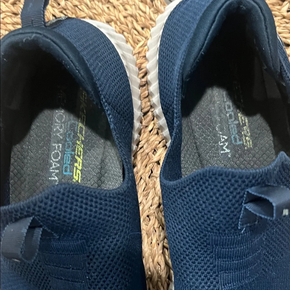 Skechers Men's Navy Blue Slip-On Sneakers air, cool‎ memory foam